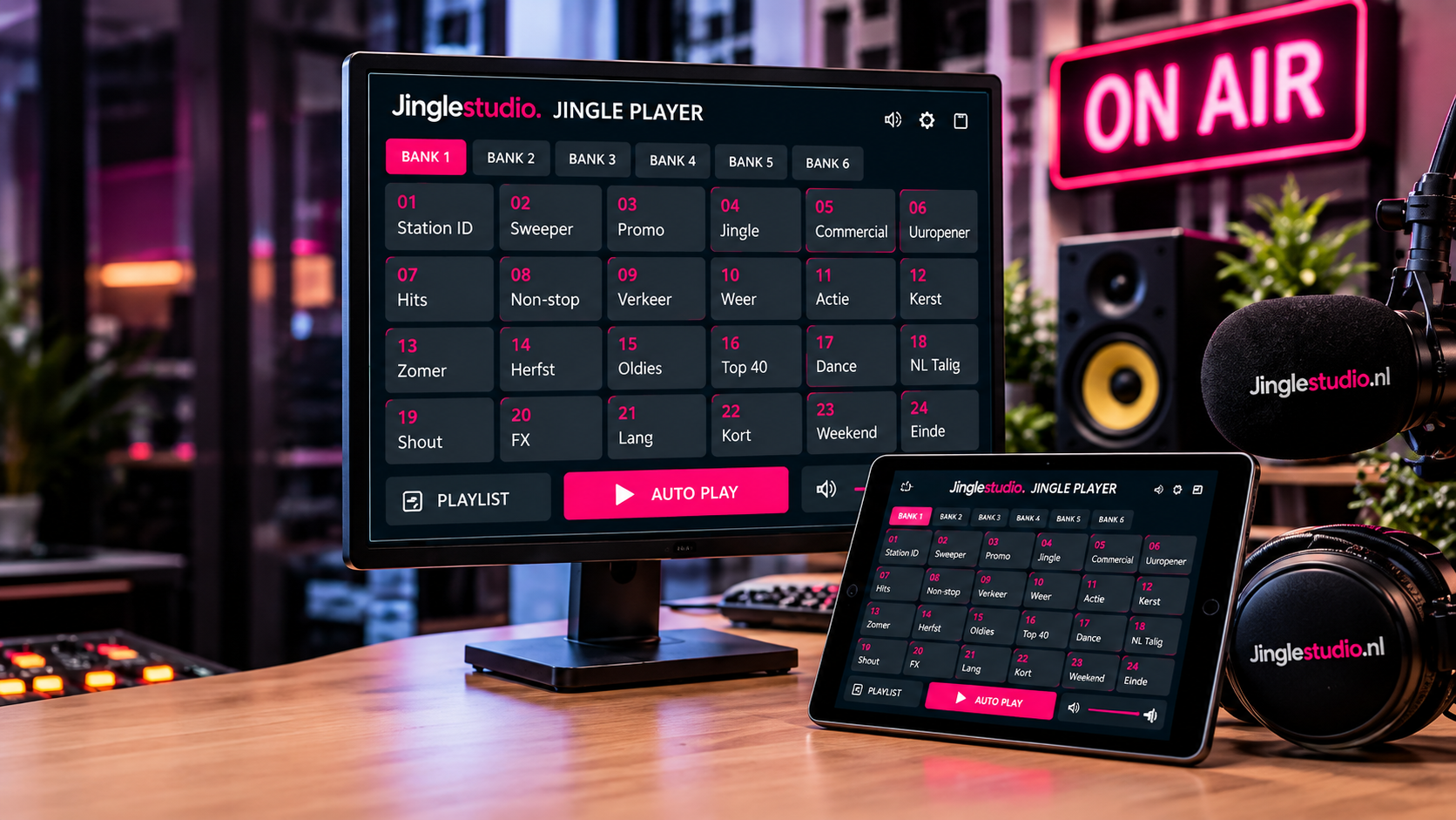 Jinglestudio Jingle Player op pc en tablet