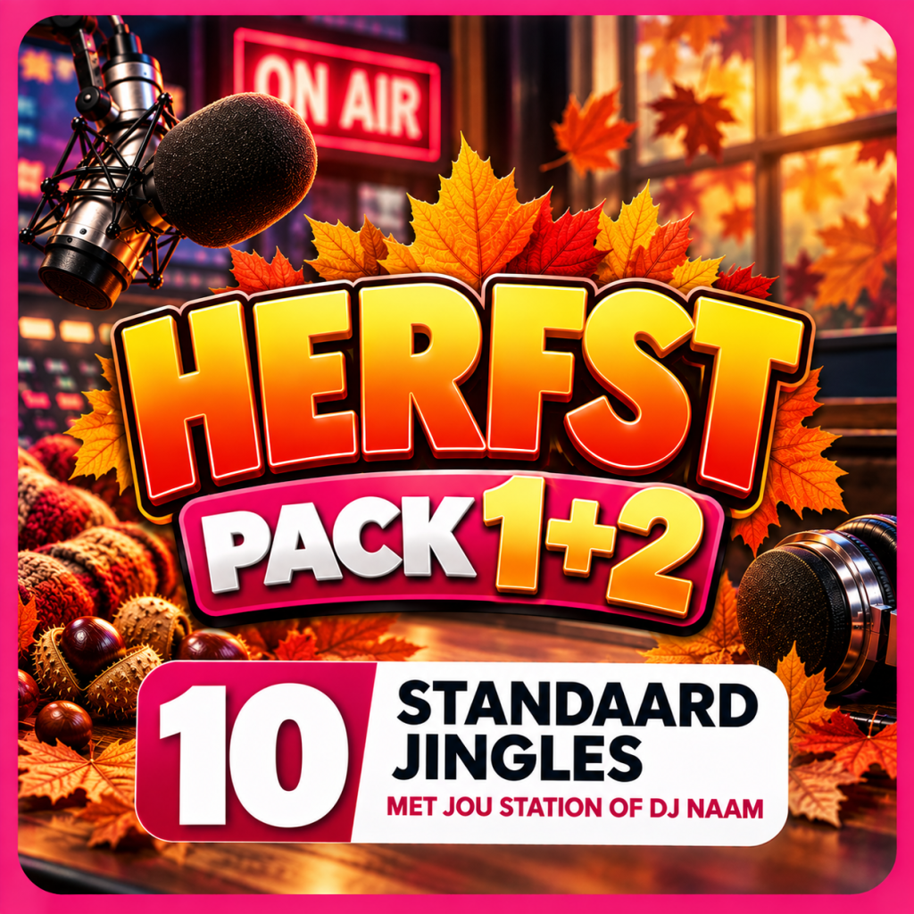 Herfst Pack 1 + 2 – 10 standaard herfstjingles met eigen stationsnaam of DJ-naam