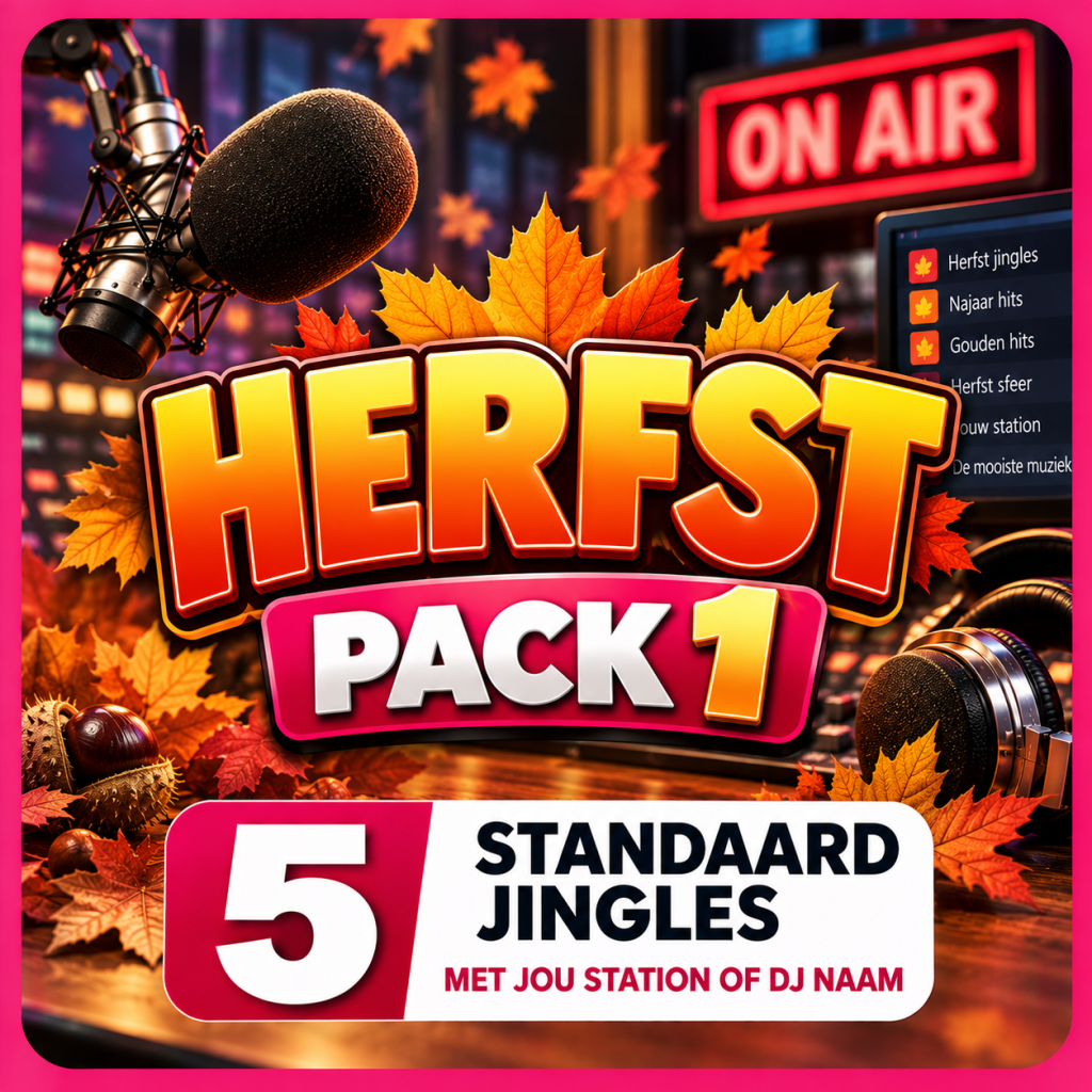Herfst Pack 1 – 5 standaard herfstjingles met eigen stationsnaam of DJ-naam