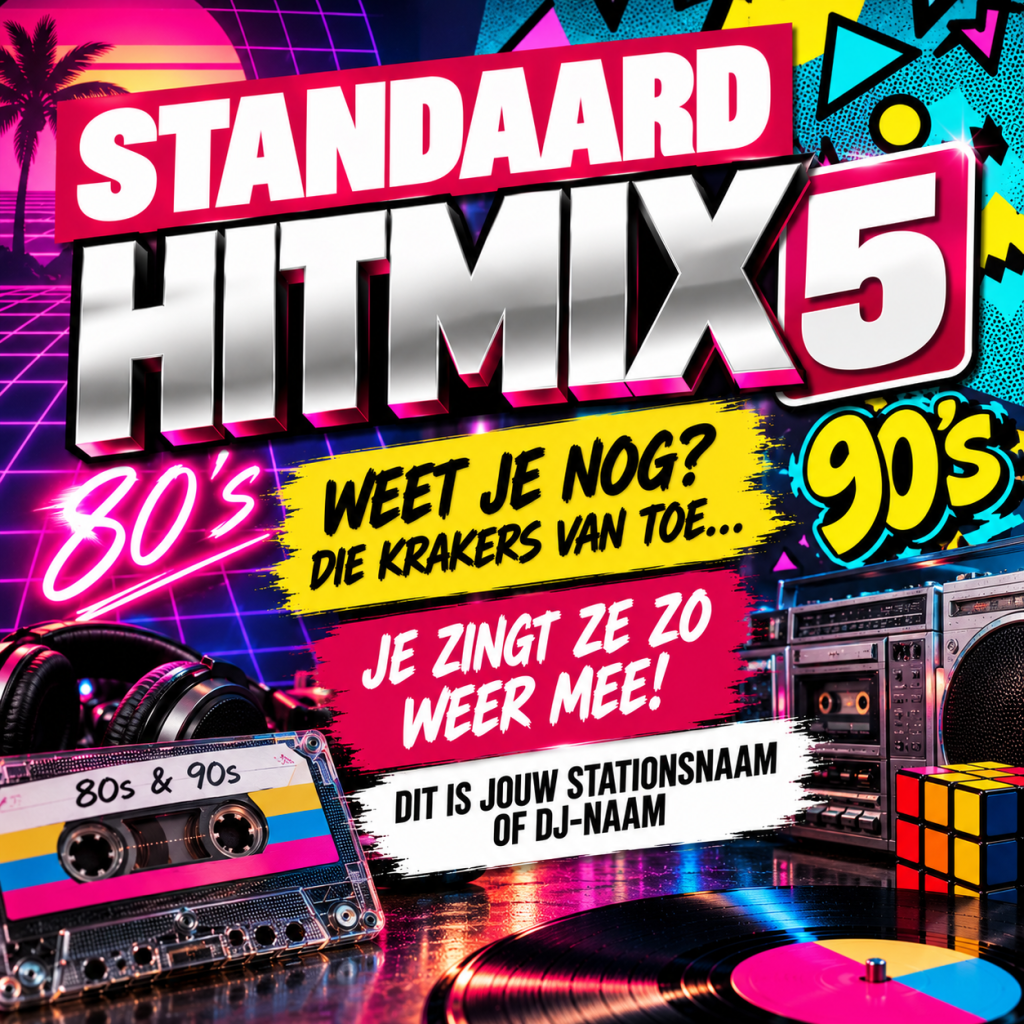 Standaard Hitmix 5 met hits uit de jaren 80 en 90