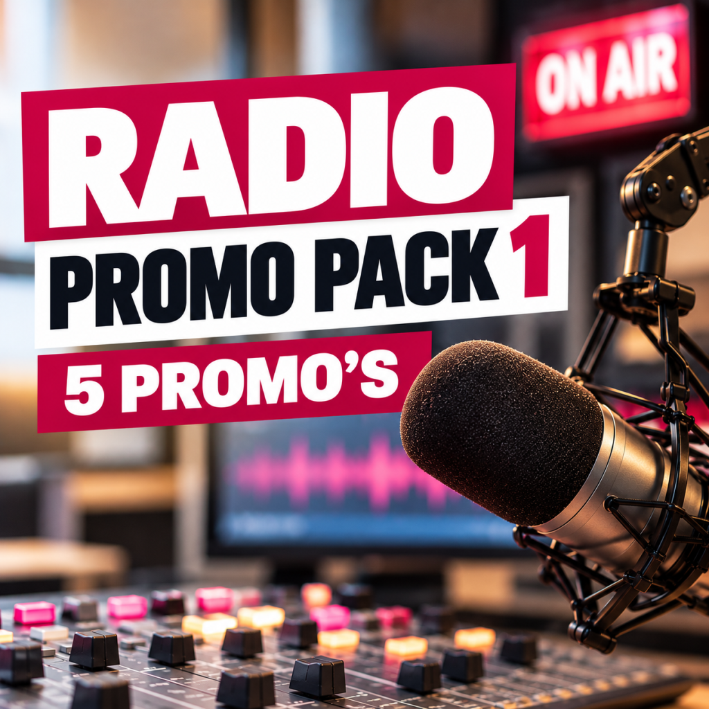 Radio Promo Pack 1 met 5 radiopromo's op maat
